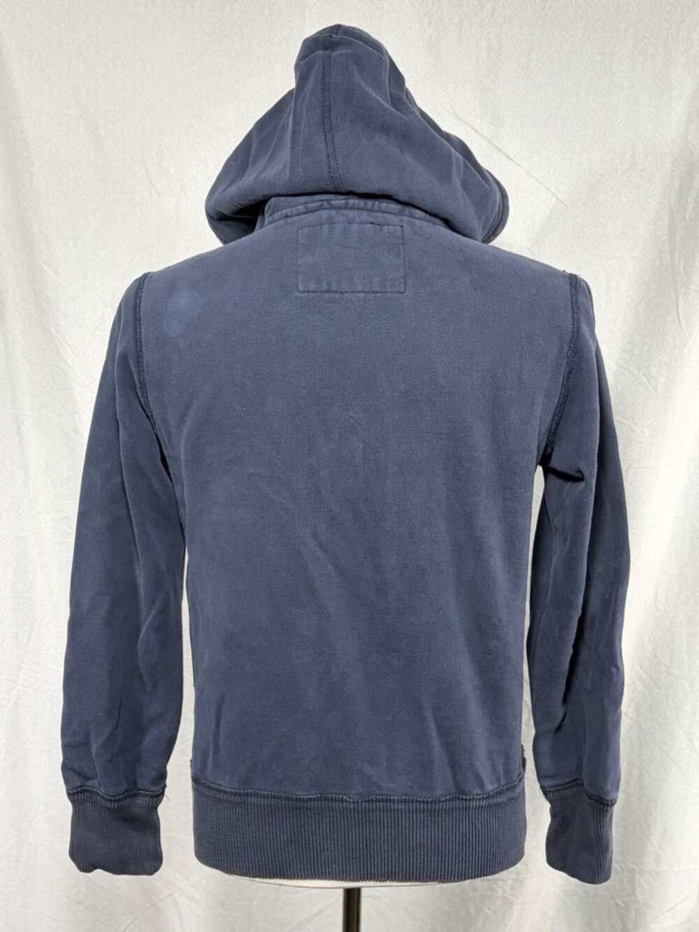 Vintage Y2K American Eagle Hoodie Mens Medium Blue Fleece Full Zip AE NY Graphic - Picture 3 of 10